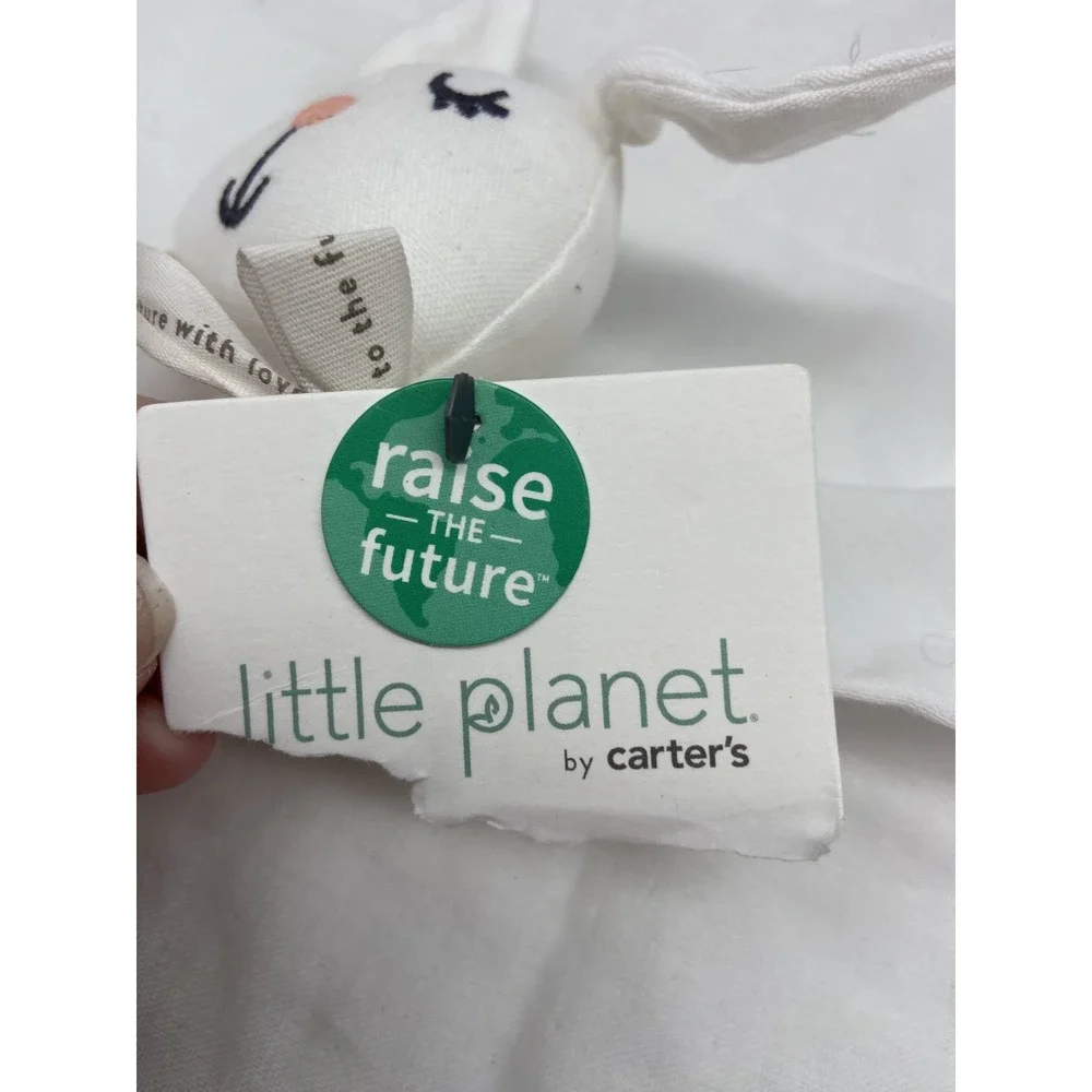 NWT‎ Carter's Little Planet Lovey Baby Organic Cotton Bunny Muslin Plush Blanket